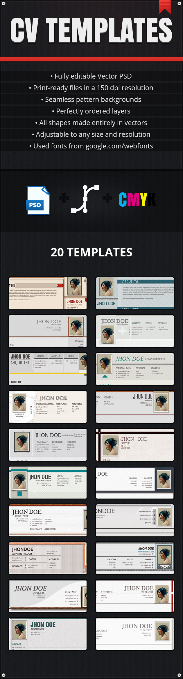 INTRO_CvTemplates Cv Templates Bundle