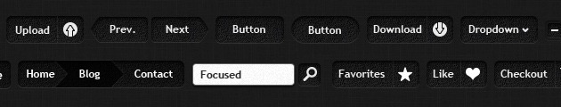 web Buttons PSD