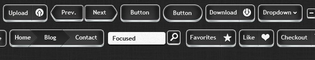 web Buttons PSD