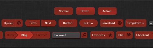 web design Buttons PSD