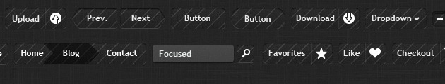 Web Awesome Buttons PSD