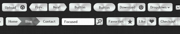 Web Awesome Buttons PSD