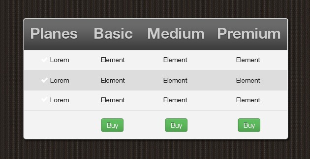 fancy tables template