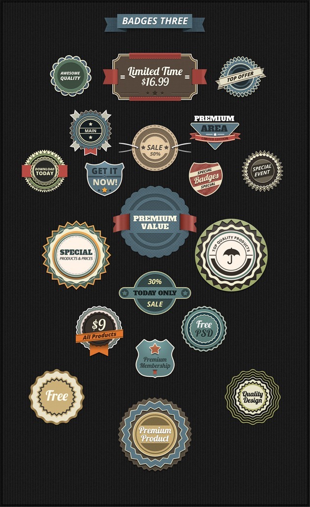 Badges design template