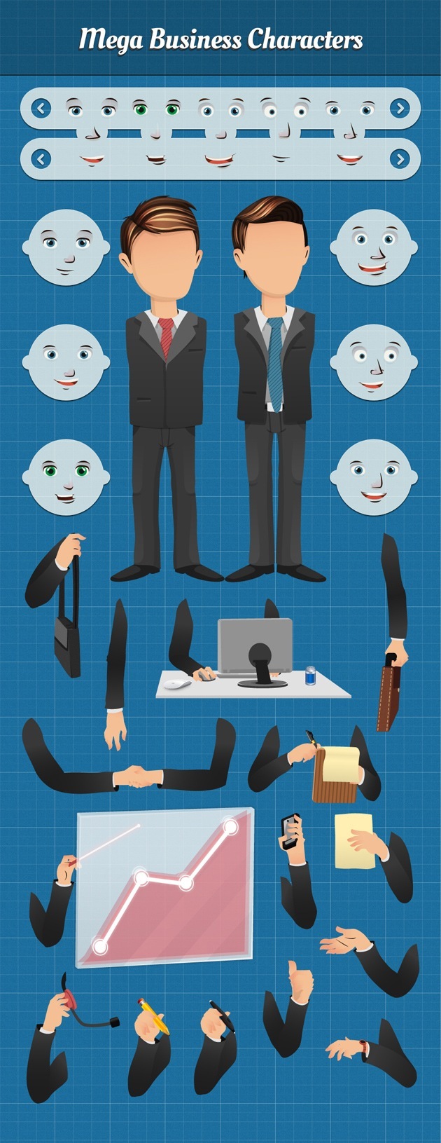Full Business Characters Men