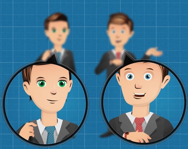 cartoon business character template