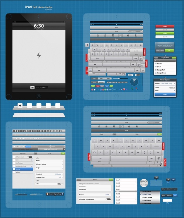 ipad Gui PSD