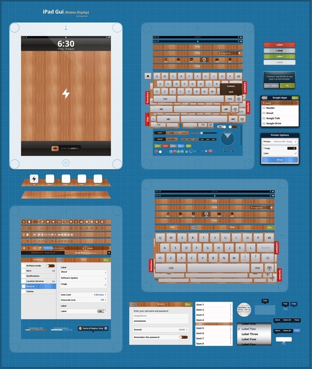 ipad Gui template