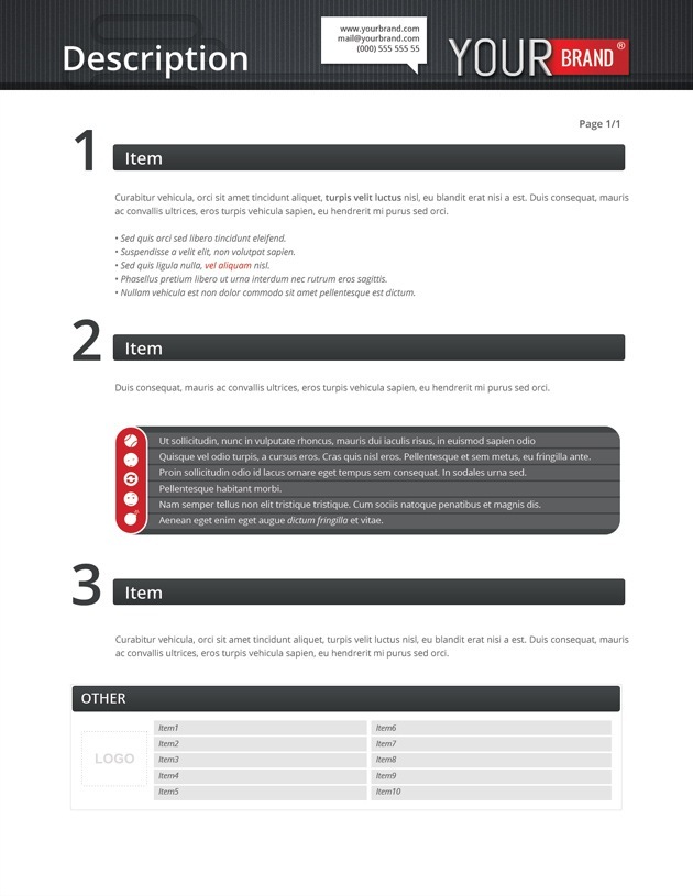 Invoice layout