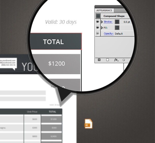 Invoice PSD template