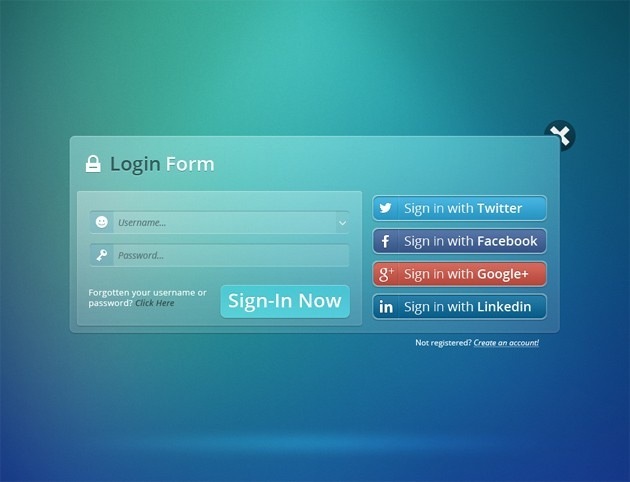 Transparent Login form