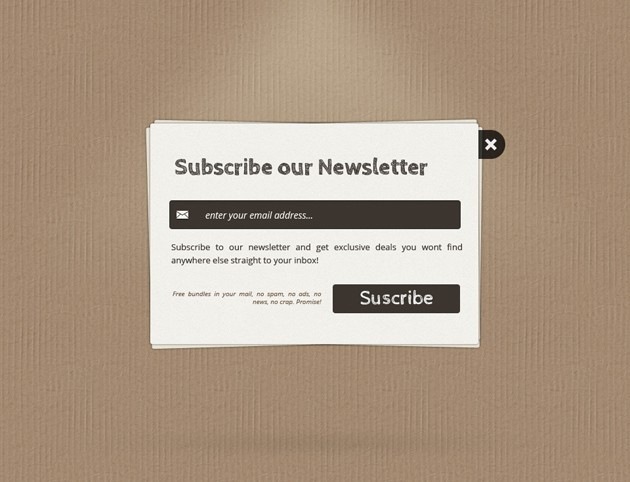 Minimalist Subscribe form