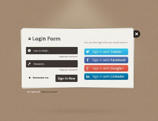 Minimalist Login form