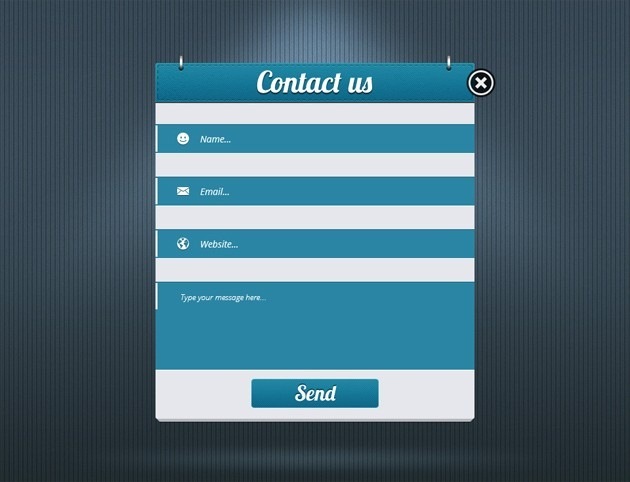 Blue Contact form