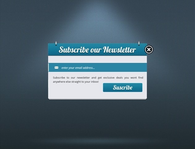 Blue Subscribe form