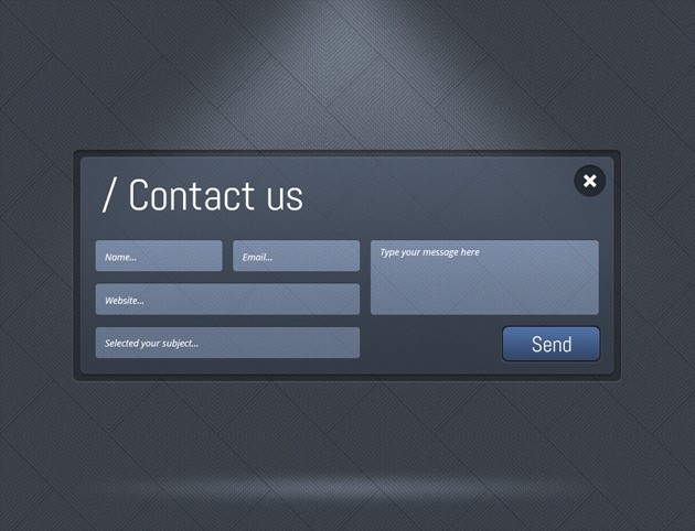  Dark Contact form