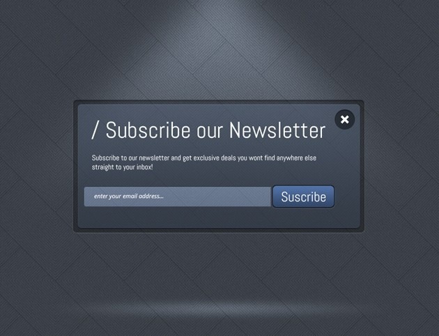 Dark Subscribe form