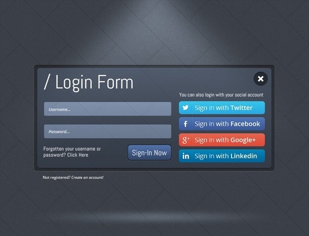 Dark Login form