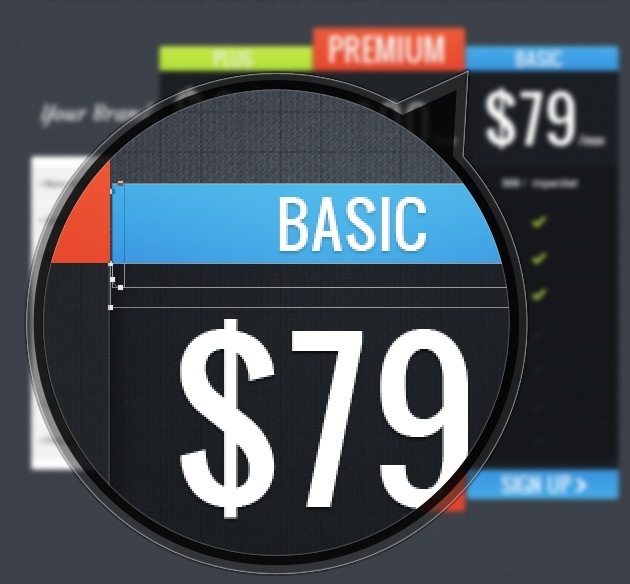 web design pricing table graphic