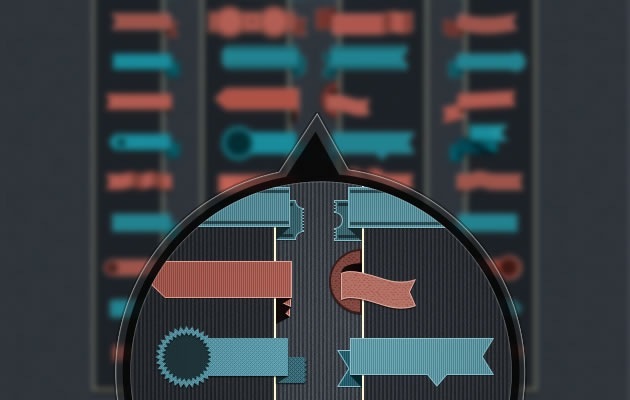 design ribbon PSD