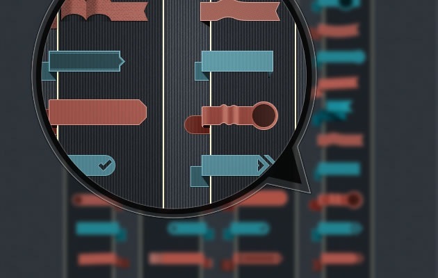 web design ribbon Photoshop