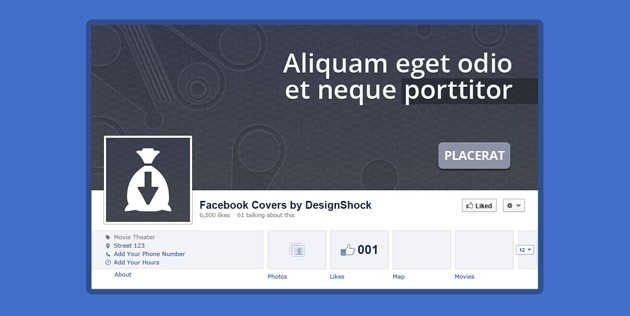 Minimalist Facebook Cover template