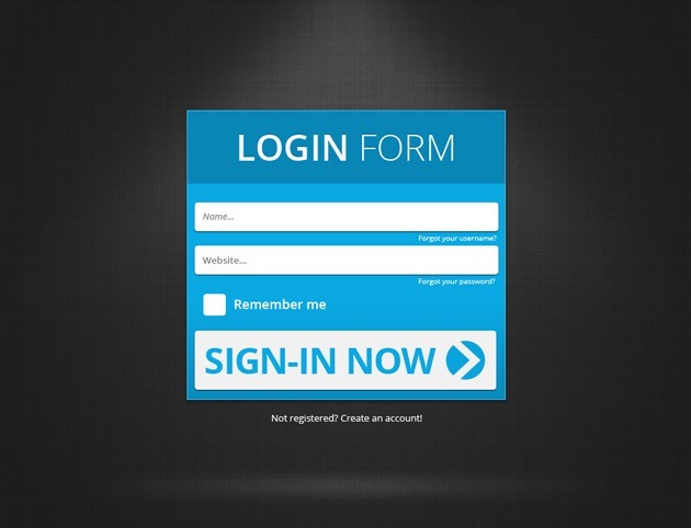 Nice Login form PSD