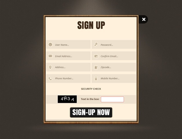 Web Sign up