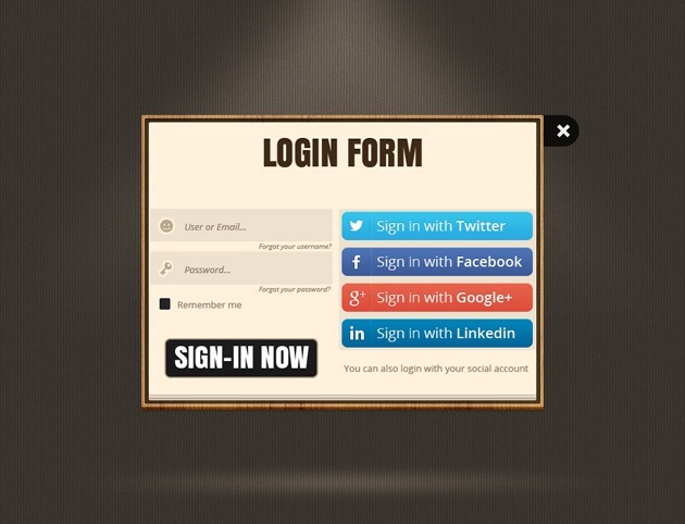 Web Login PSD