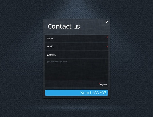 Contact Us form template