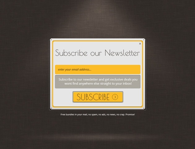 Web design Newsletter form