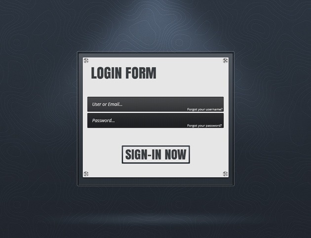 Login form design PSD