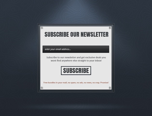 Newsletter form design