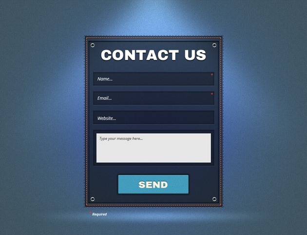 Dashed Contact Us form 