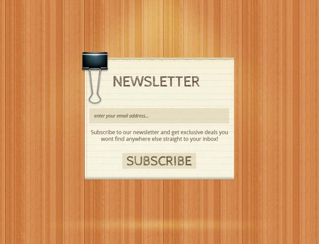 Wood Newsletter form 