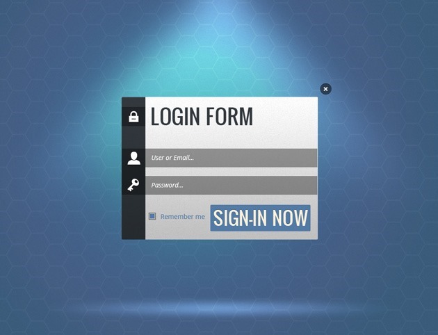 Nice Login form PSD