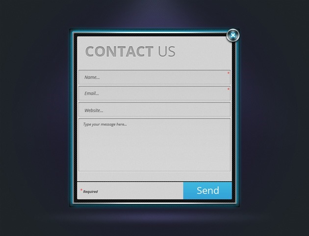 Neon Contact Us form 