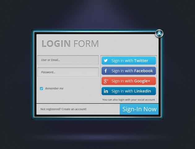 Neon Login form 