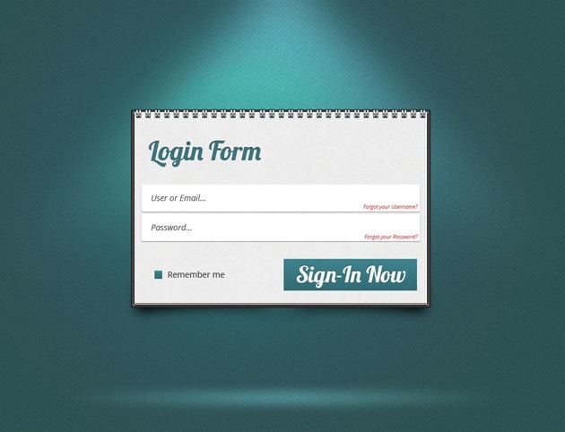 Nice Login form PSD