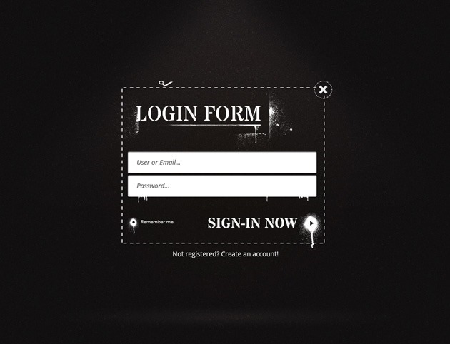 Login form PSD