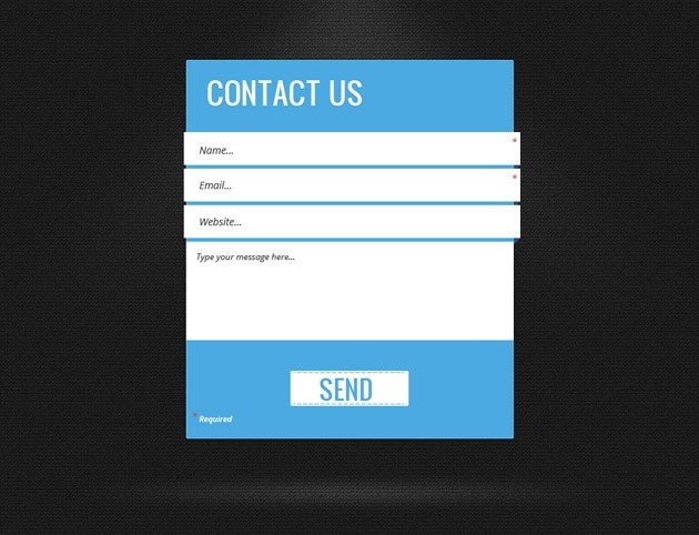 simple Contact Me form template