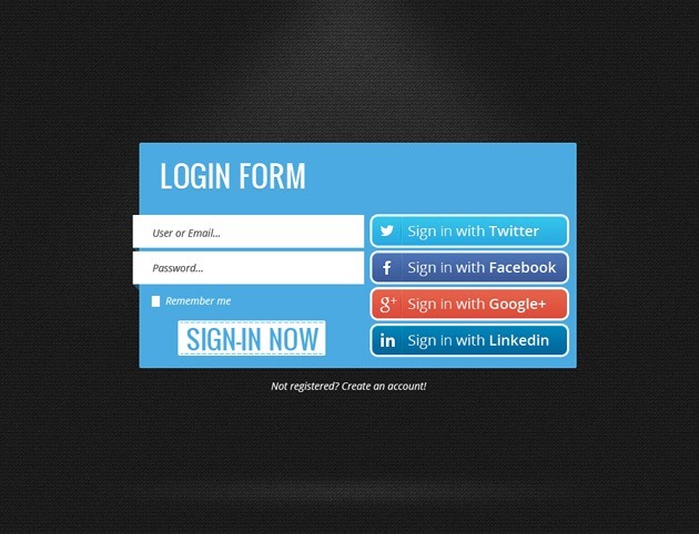 simple Login form template