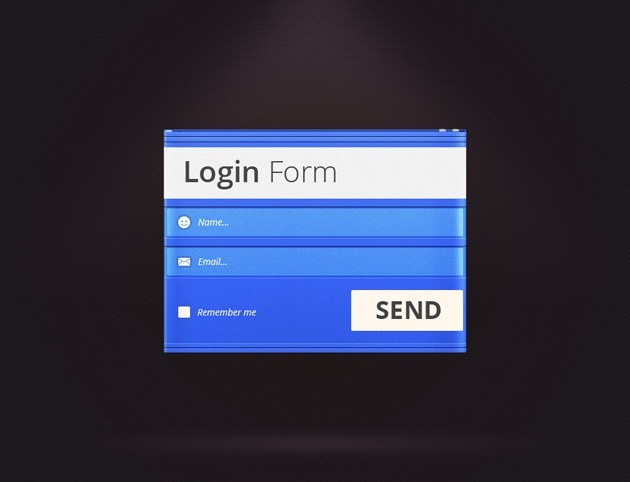 Cool Login form PSD template