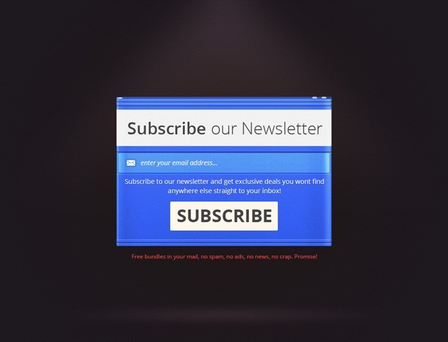 Cool Newsletter form template