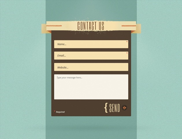 Web Contact Me form template