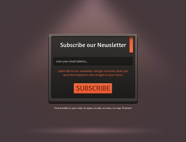 Subscribe form design