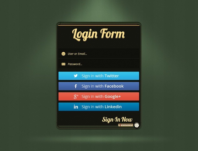 Green Login form design