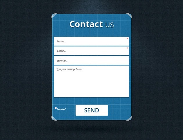 Blue Contact Us form design