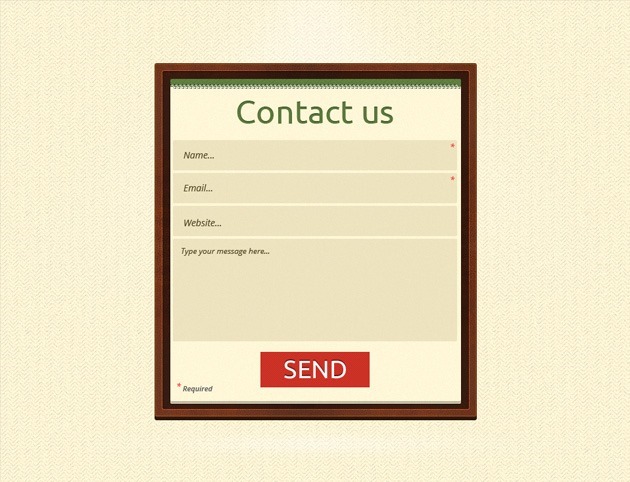 Minimalist Contact Us form design