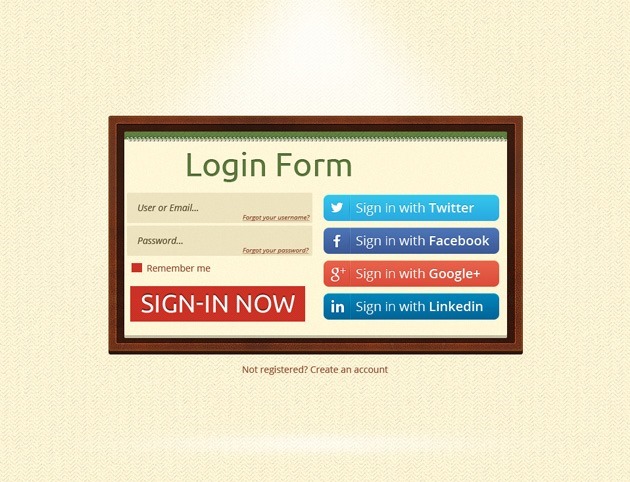 Minimalist Login form design